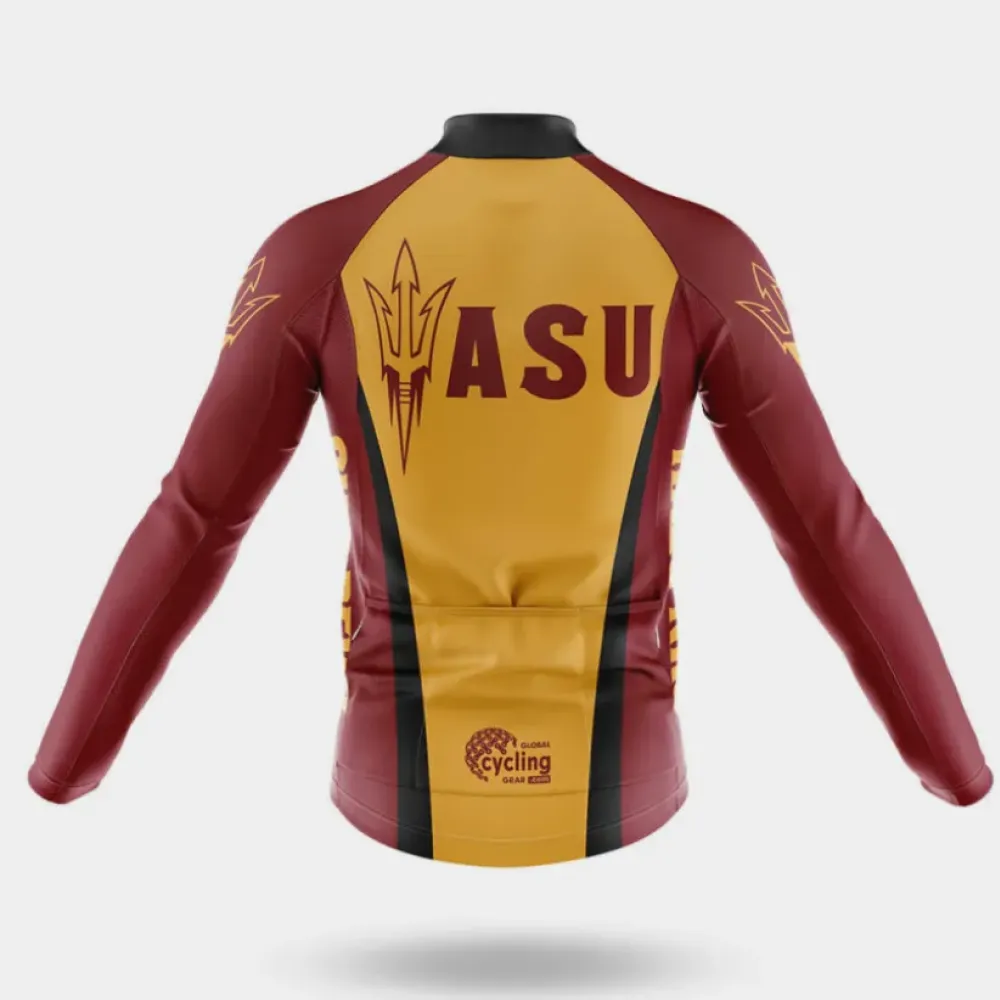 Arizona State Cycling Jersey ASU Maroon/Yellow/Black