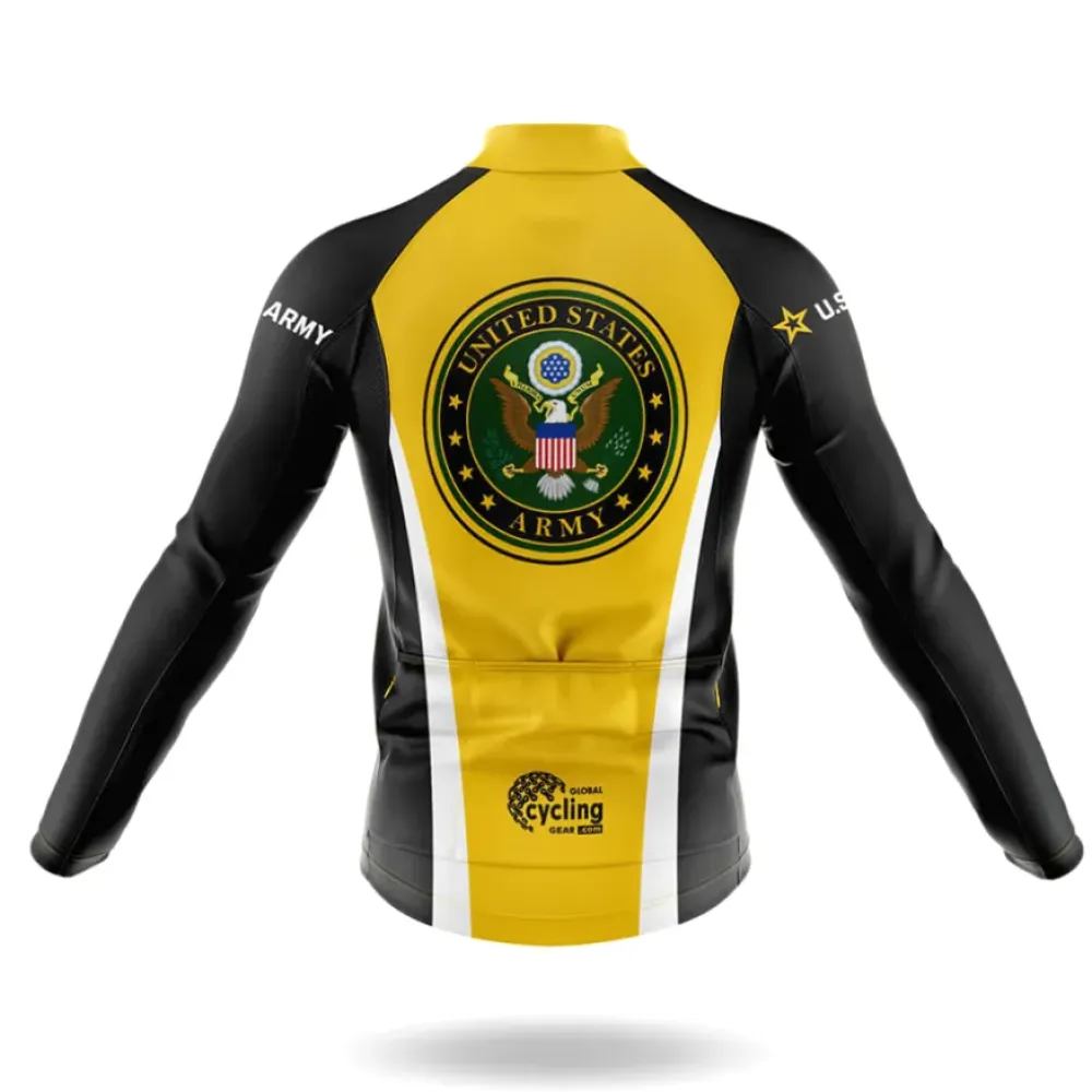 US Army Riders Cycling Bibs Comfortable Black/Yellow/White