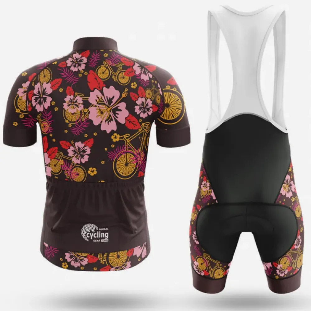 ALOHA V4 Floral Bicycle Pink/Gold/Black