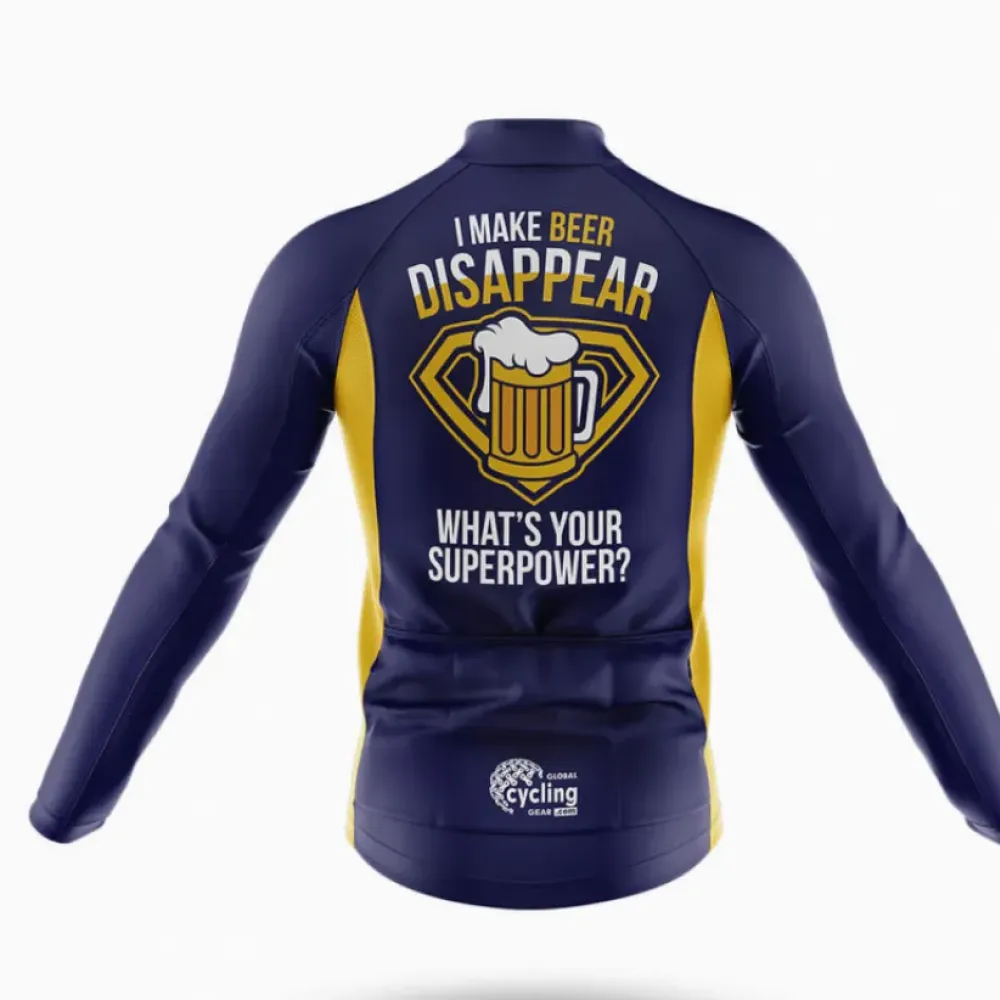 Cycling Jersey Beer Disappear Navy/Gold/White