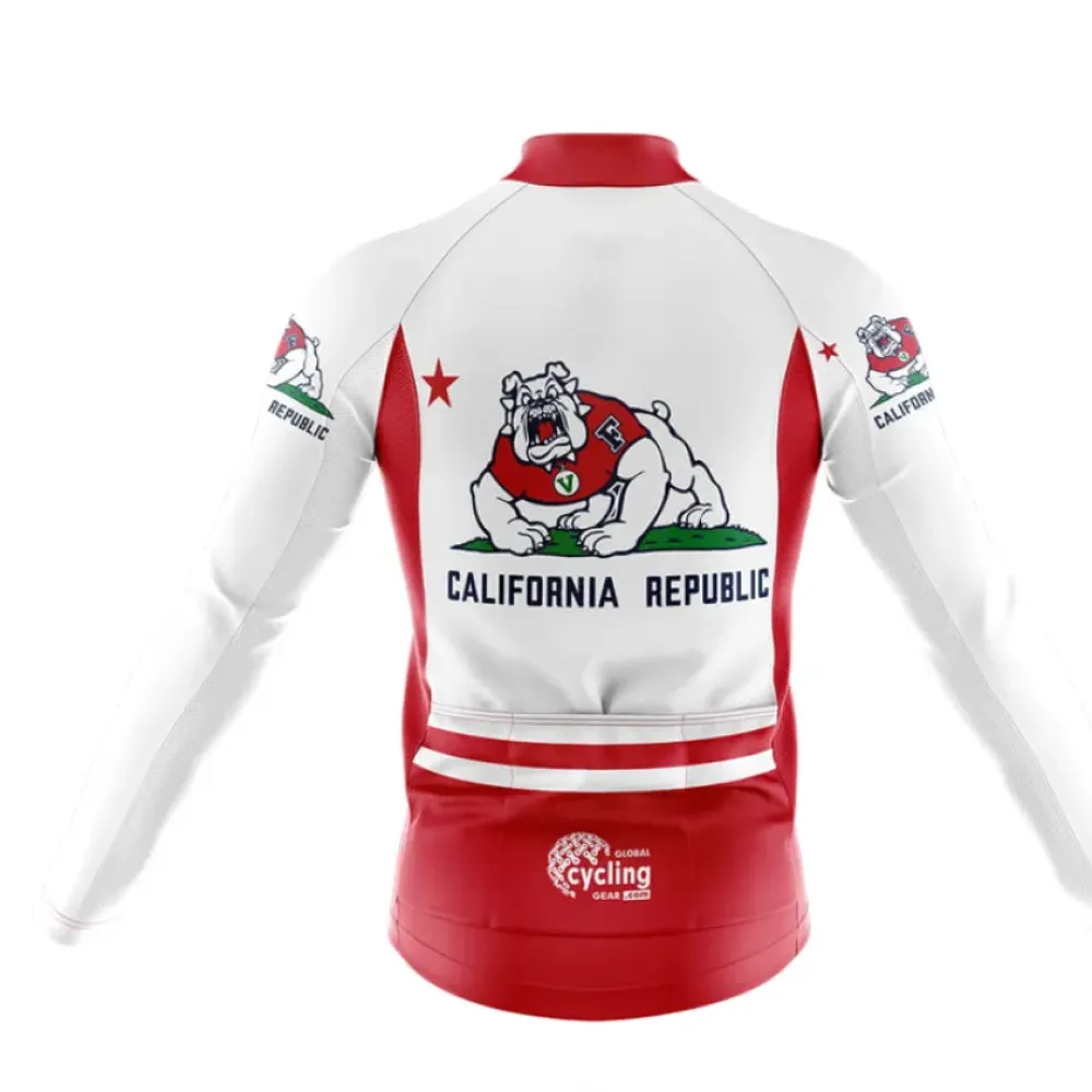 California Republic Cycling Kit Full Set White/Red/Black