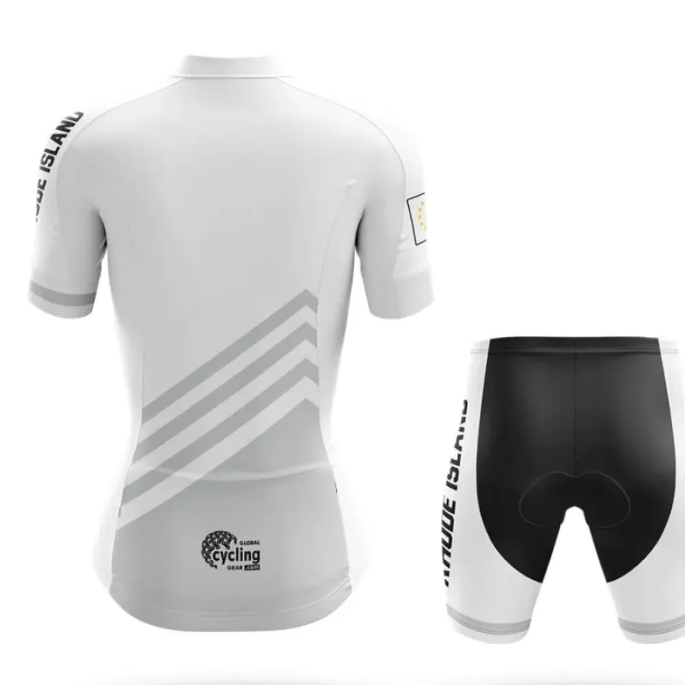 Rhode Island S4 White Cycling Jersey Women Gray/White/Black