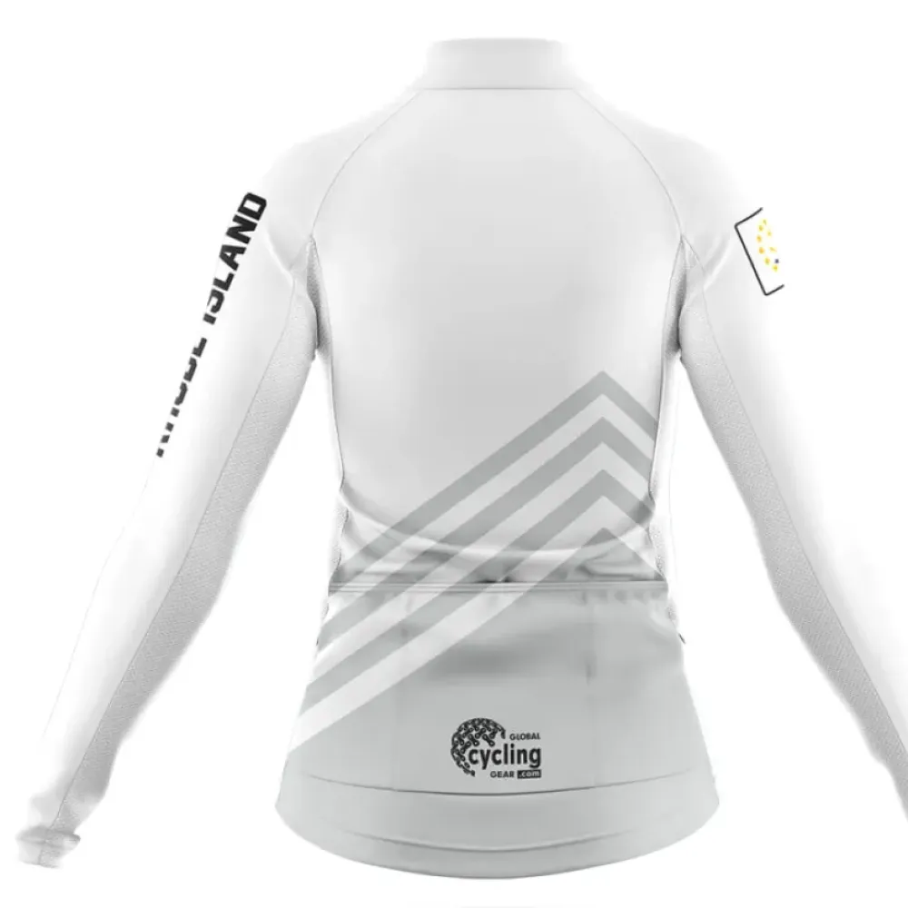 Rhode Island S4 White Cycling Jersey Women Gray/White/Black