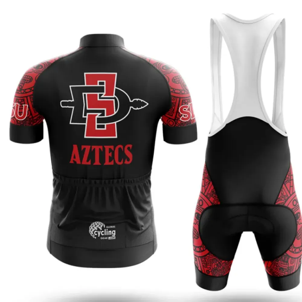 San Diego State University Cycling Jersey Unique Design Black/Red/Grey