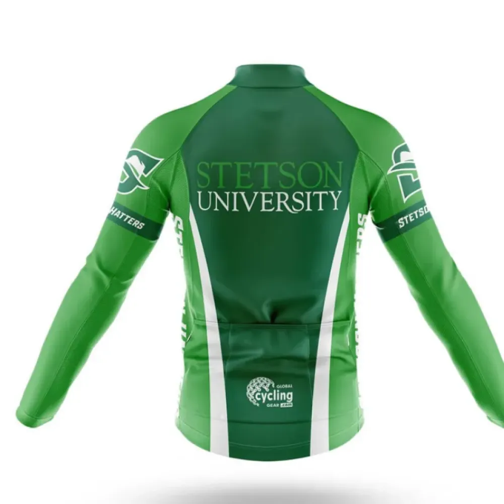Stetson University Long Sleeve Cycling Jersey Green/White/Dark Green