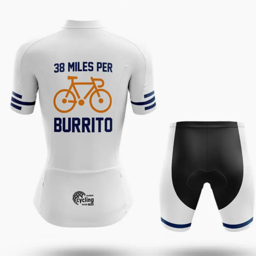 38 Miles Cycling Shorts Women White/Blue/Black