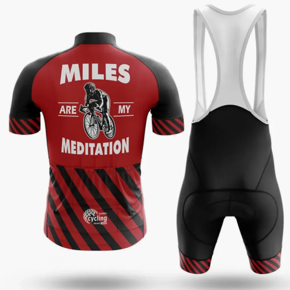 Meditation Cycling Jersey Ver.3 Red/Black/Maroon