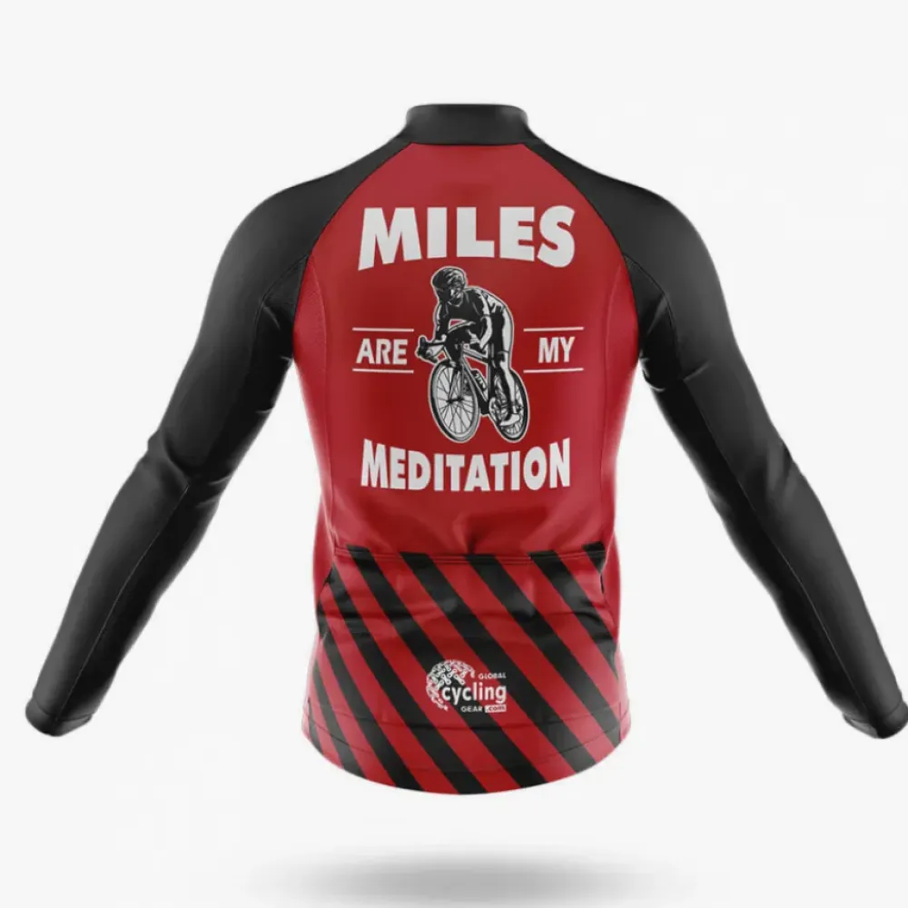 Meditation Cycling Jersey Ver.3 Red/Black/Maroon