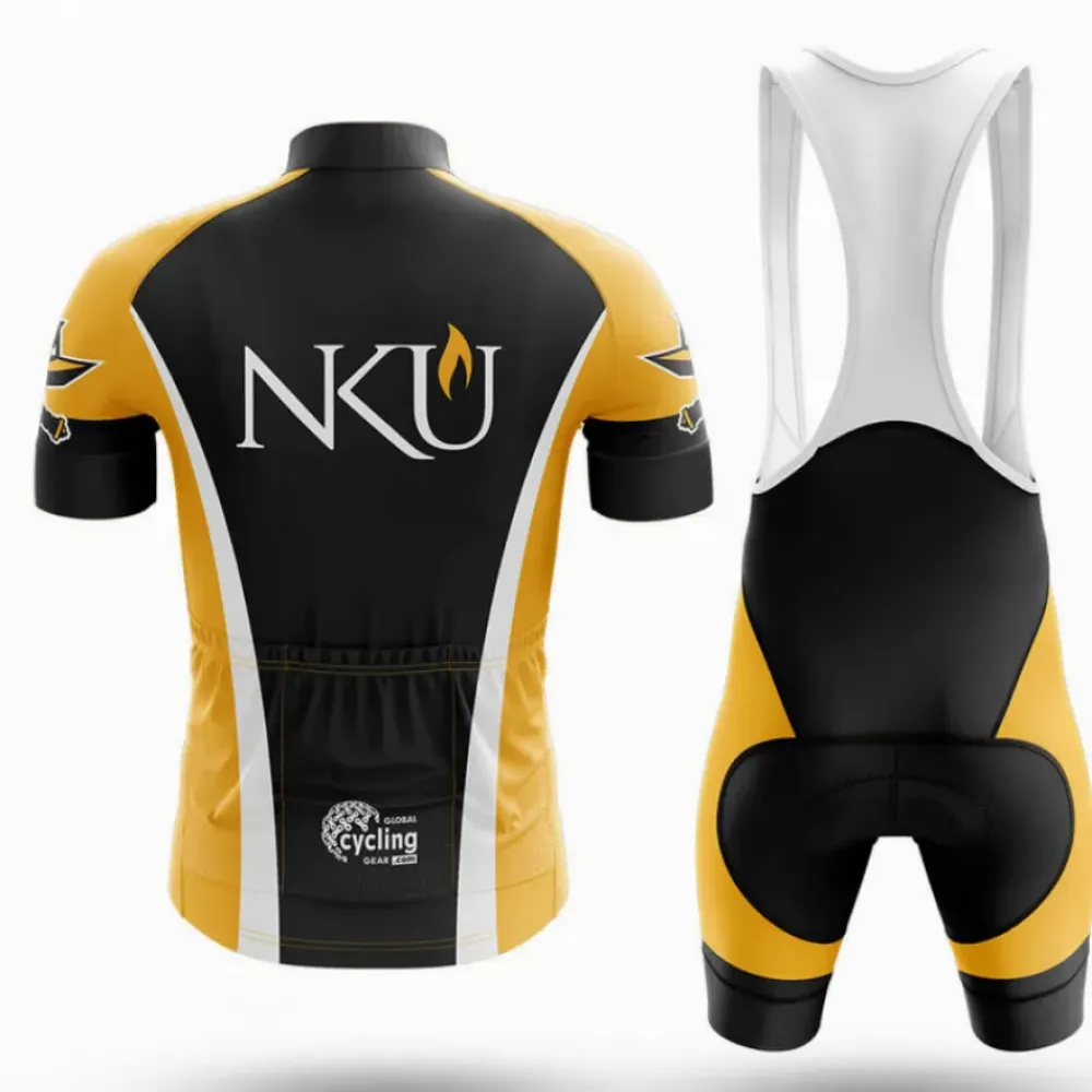 Northern Kentucky University Long Sleeve Cycling Jersey Black/Yellow/White