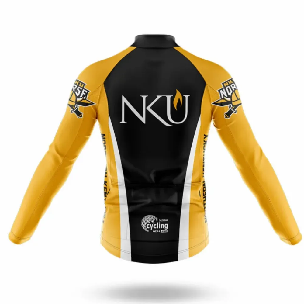 Northern Kentucky University Long Sleeve Cycling Jersey Black/Yellow/White