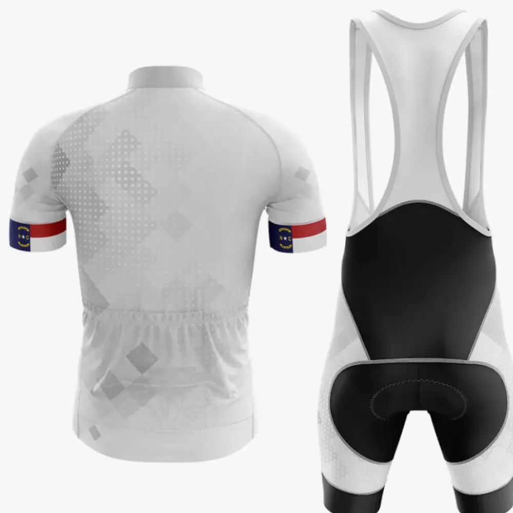 North Carolina Cycling Jersey NC Flag White/Red/Grey