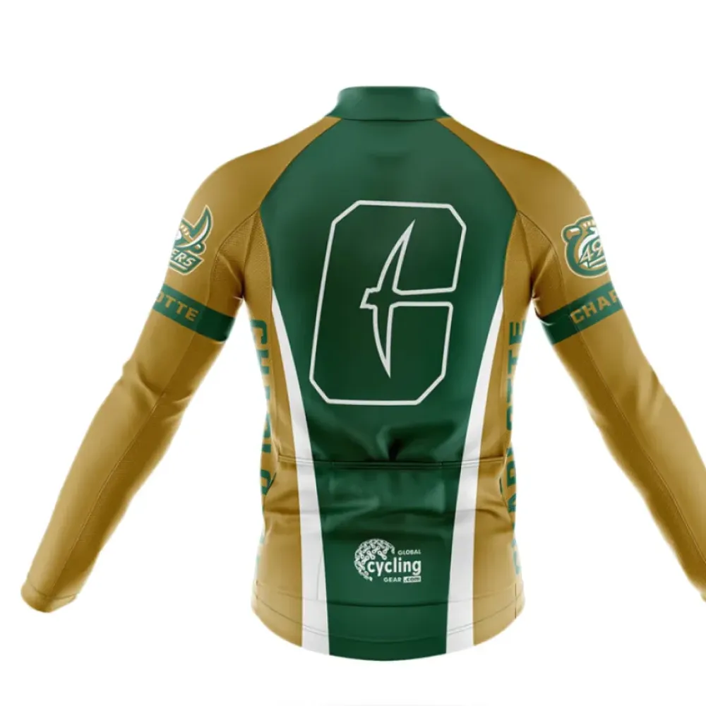 University of North Carolina Charlotte Cycling Bibs Comfortable Green/Black/Yellow