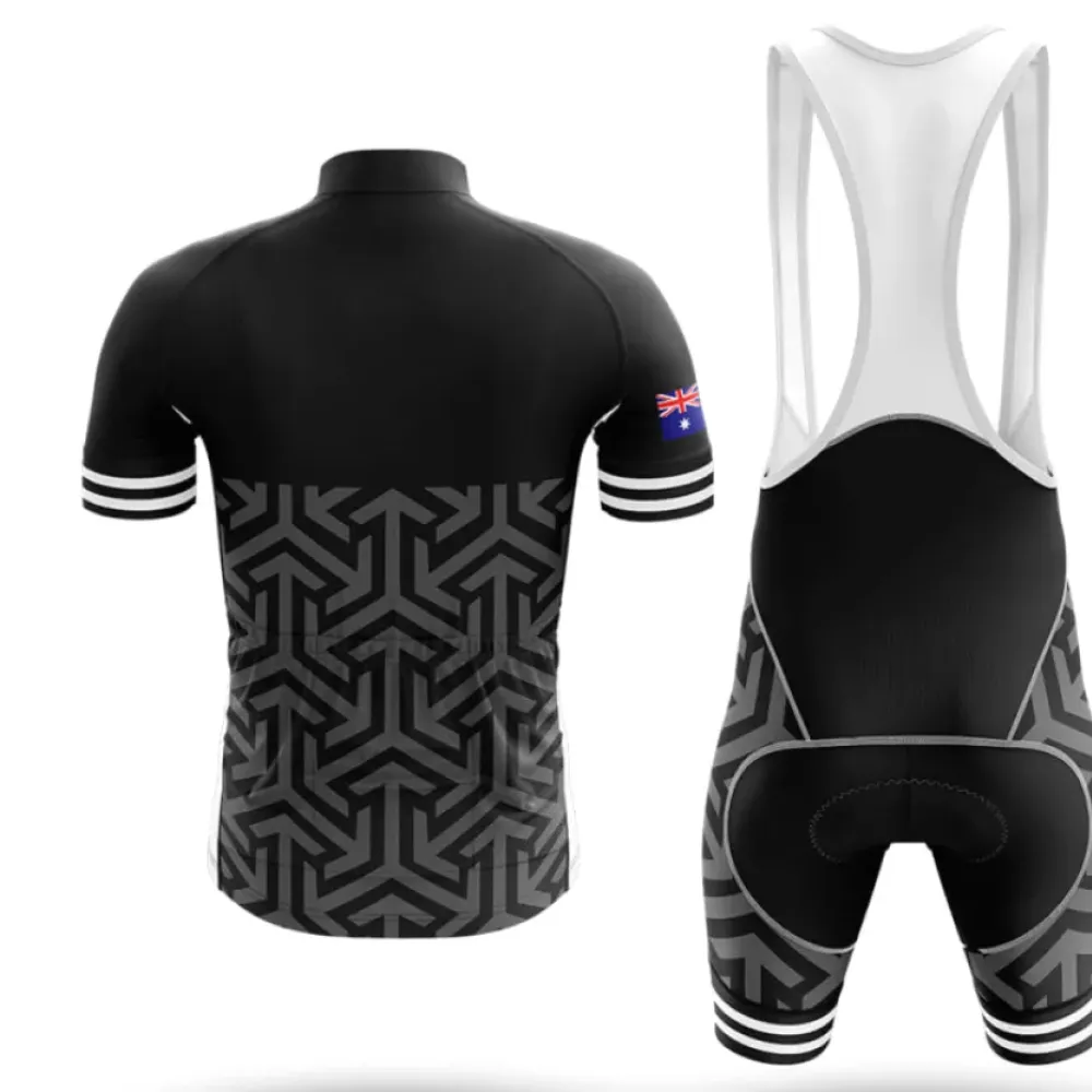 Australia V18 Cycling Jersey Black/White/Grey