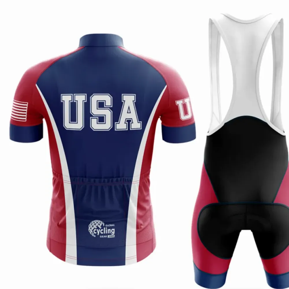 American Spirit Cycling Jersey USA Navy/Red/White
