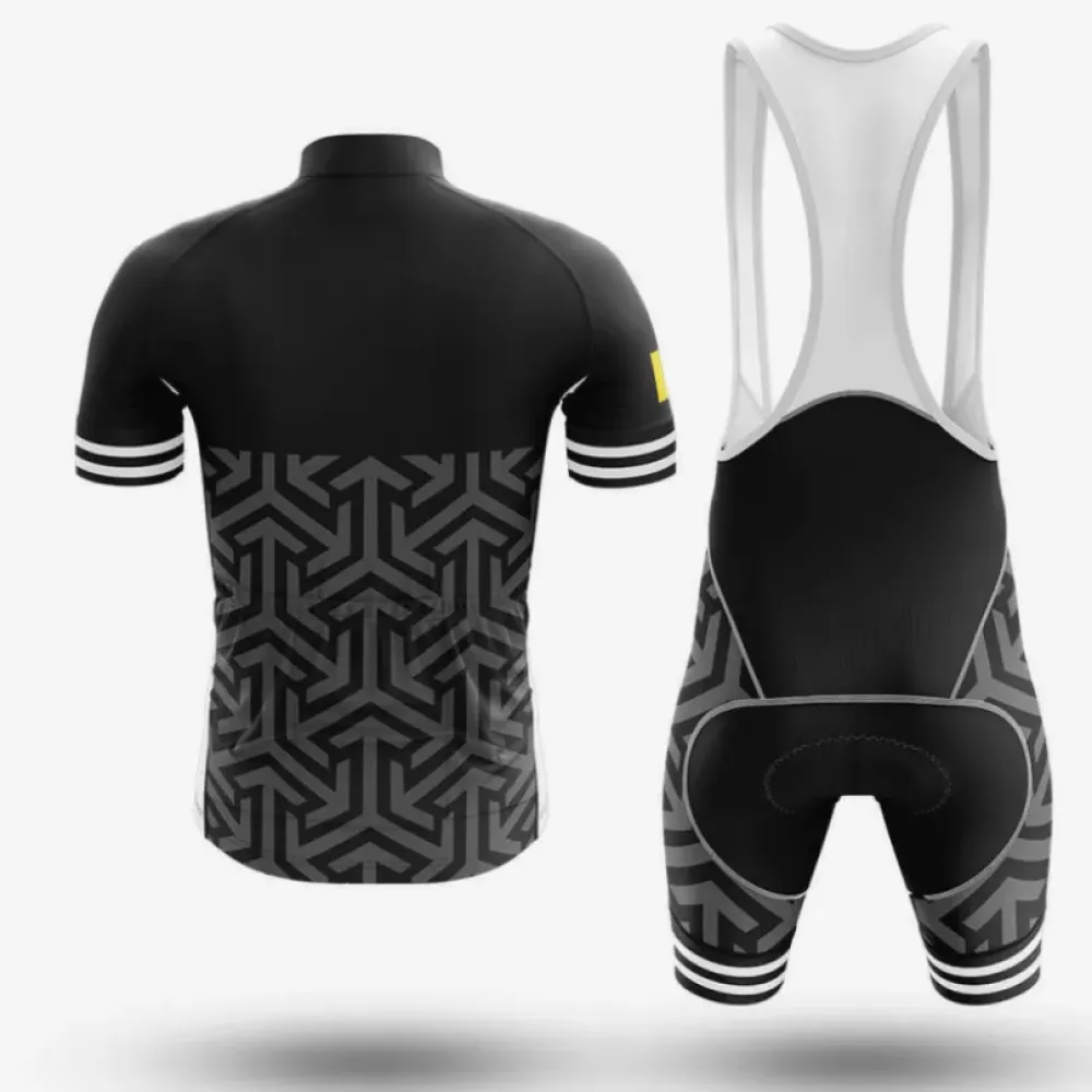 Belgium V18 Cycling Kit Geometric Black/White/Yellow
