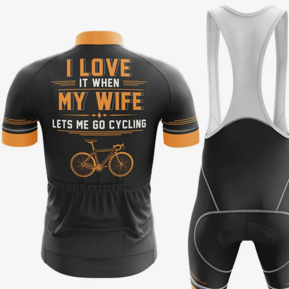 V4 Cycling Bibs Comfortable Black/Orange/White