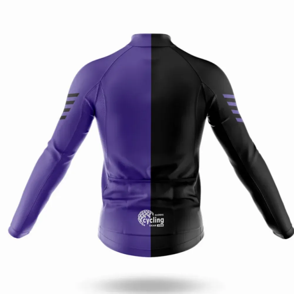 Cycling Kit Violet Black Full Set