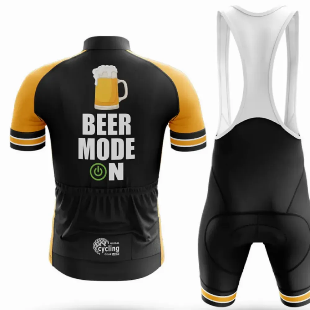 Cycling Kit Beer Mode On Black/Yellow/White