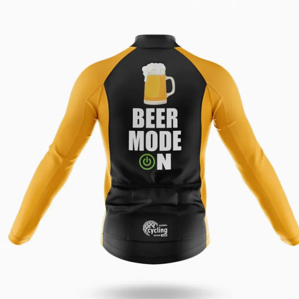 Cycling Kit Beer Mode On Black/Yellow/White