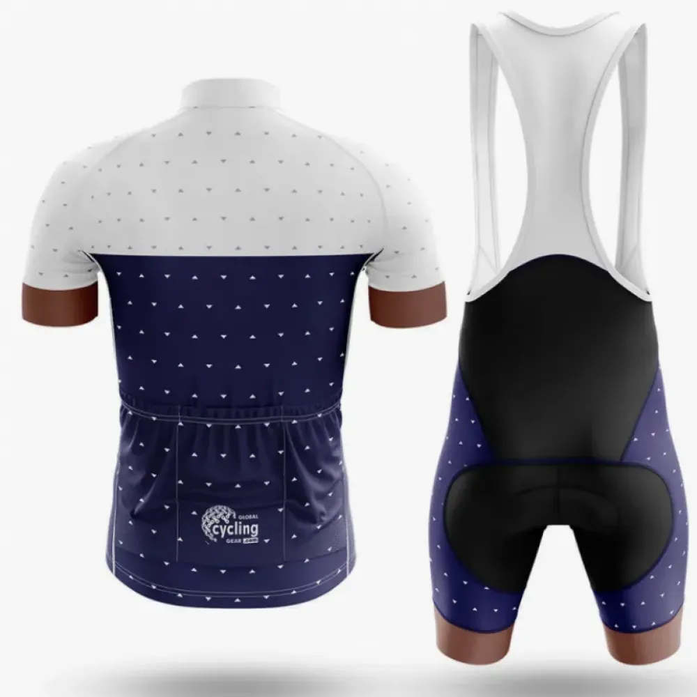 Cycling Bibs Comfortable White/Blue/Purple