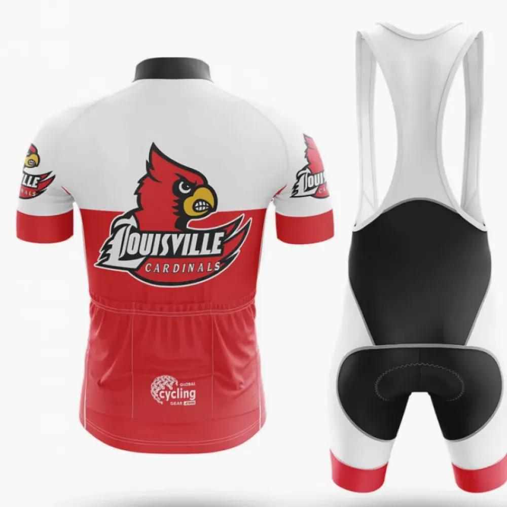 Louisville Cardinals Long Sleeve Cycling Jersey Red/White/Black