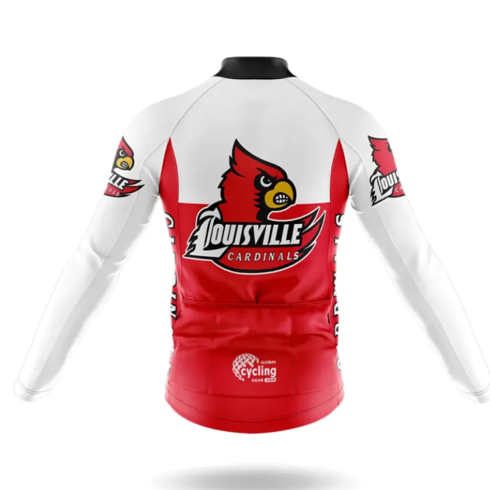 Louisville Cardinals Long Sleeve Cycling Jersey Red/White/Black