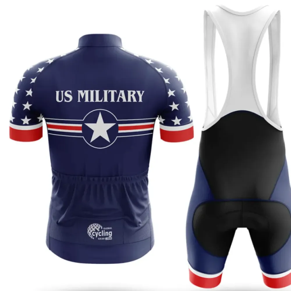 US Military Team Cycling Bibs Comfortable Navy/Red/White