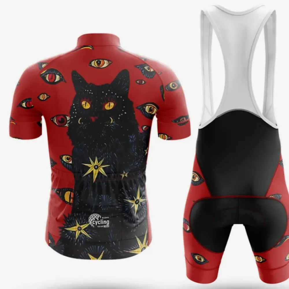 Cats Eyes Cycling Jersey Eyes Red/Black/Gold