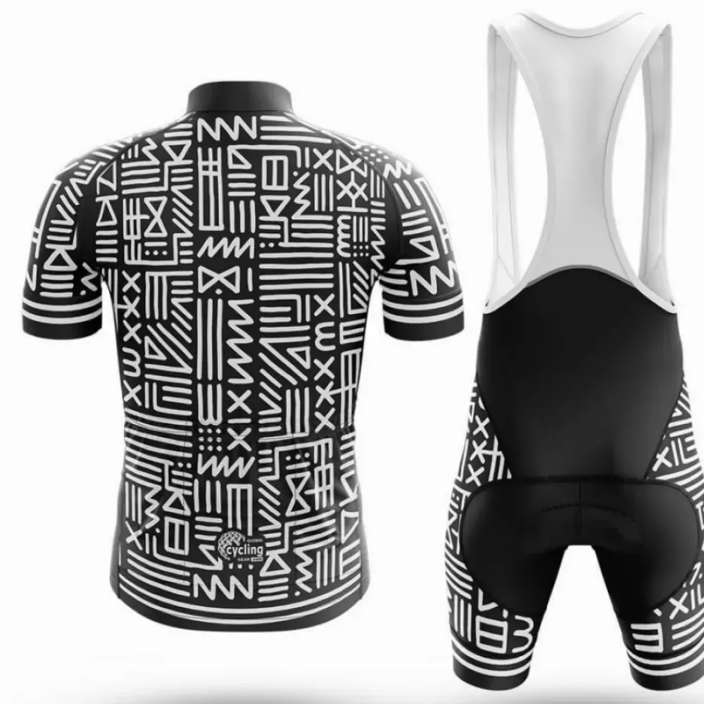 Cycling Bibs Tribal Monochrome