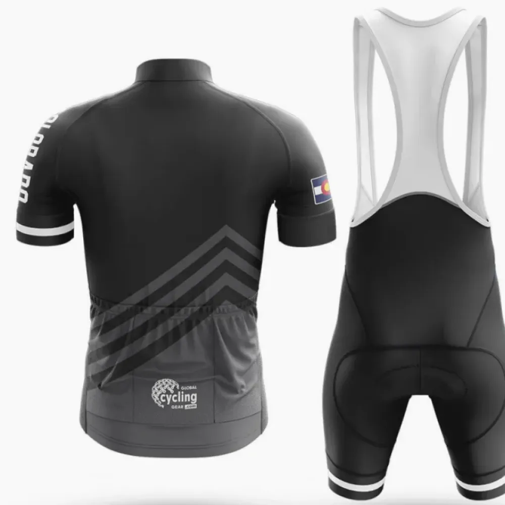 Colorado S4 Black Cycling Jersey Black/Gray/White