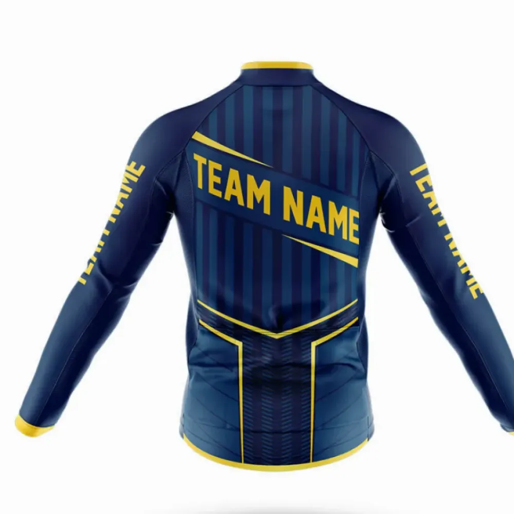 Cycling Bibs S5 Custom Team Name Navy/Yellow/White