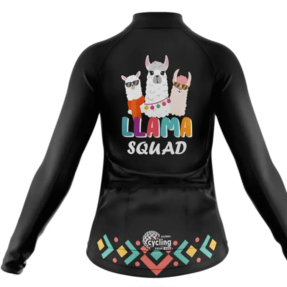 Llama Squad Women Cycling Shorts Black/Pink/Blue