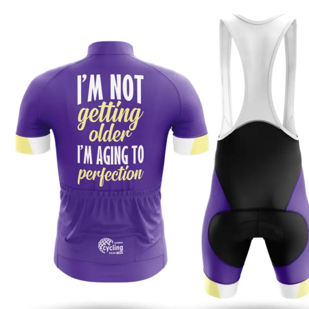 Cycling Bibs Comfortable Purple/Black/Gold
