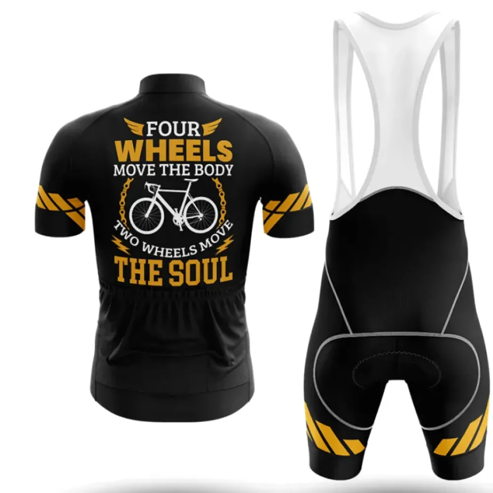 Cycling Kit Four Wheels Move The Body Black/Yellow/White
