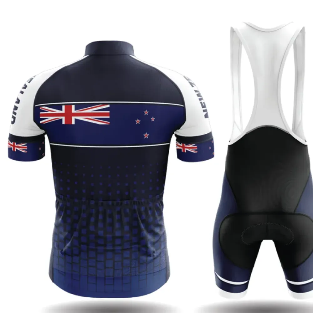 Cycling Bibs S1 New Zealand Flag Navy/White/Grey