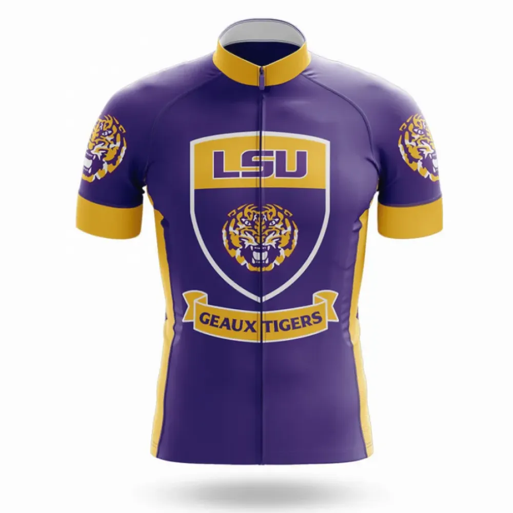 LSU Tigers Shield Cycling Jersey Purple/Gold/Blue