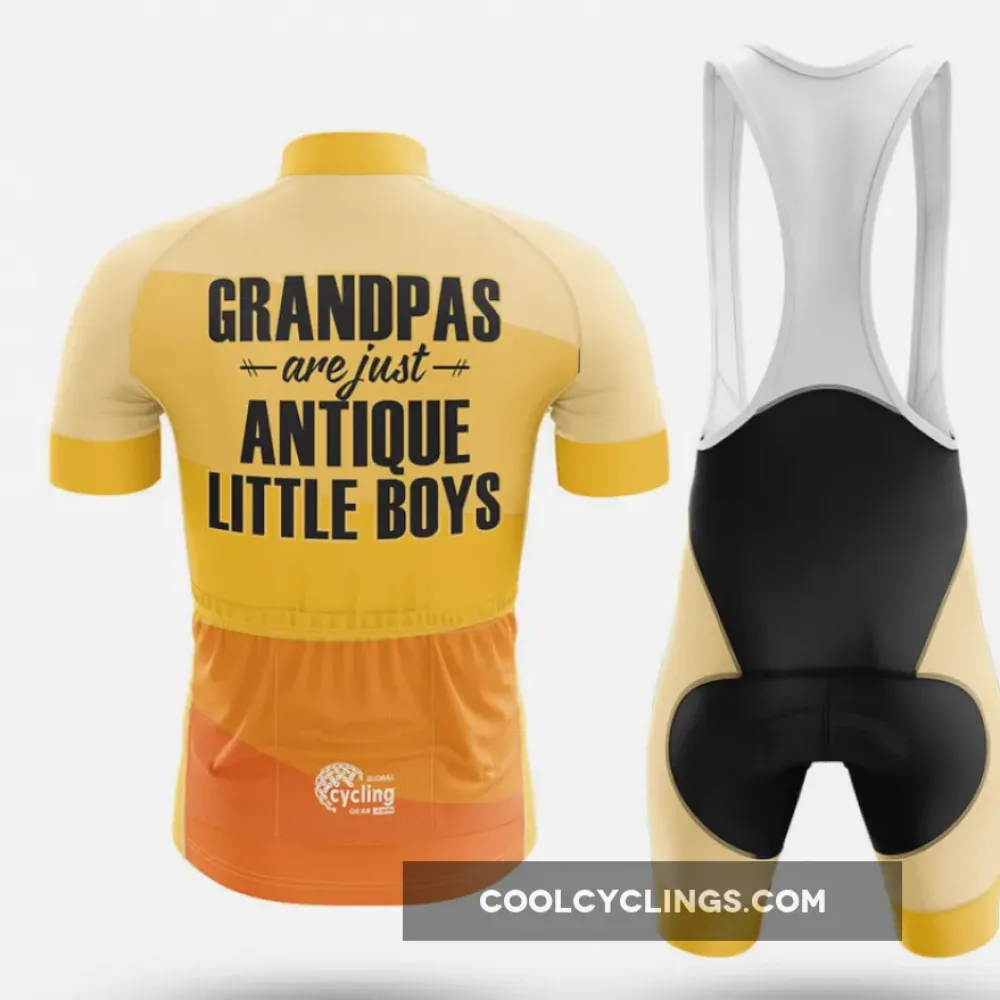 Grandpas V4 Cycling Jersey Antique Boys Yellow/Orange/Gold