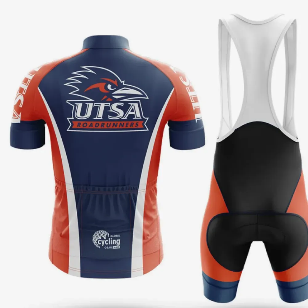 University of Texas San Antonio Cycling Bibs Comfortable Black/Orange/White