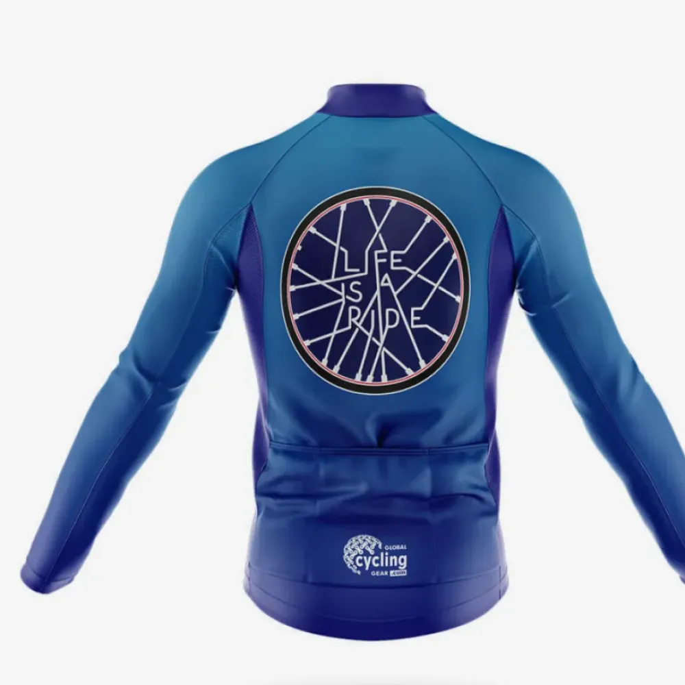 Life Is A Ride Cycling Kit Blue/White/Purple