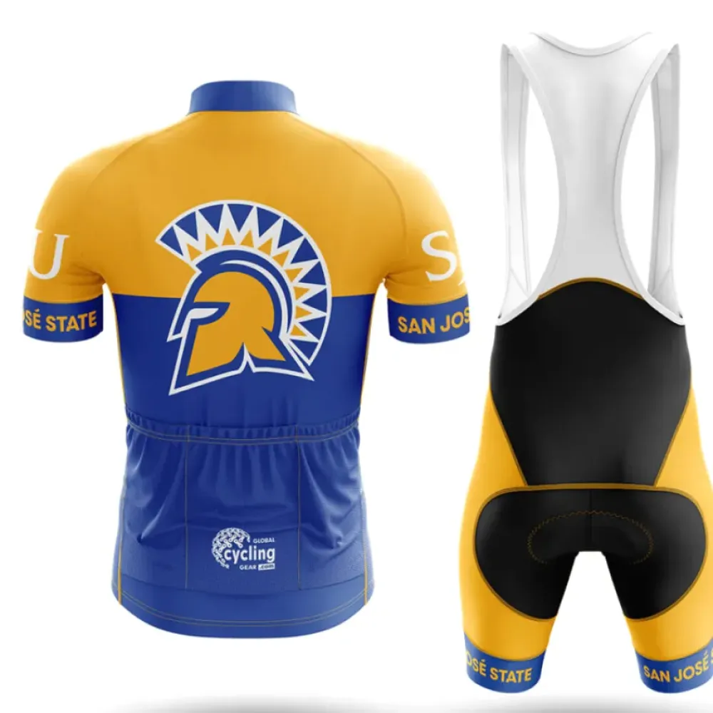 San José State University Cycling Kit Full Set Ver.2 Feature Yellow/Blue/Gold