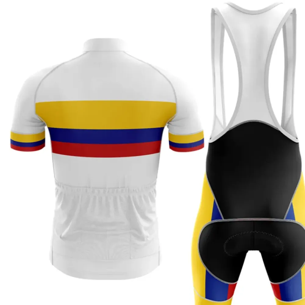 Colombia V4 Cycling Bibs Yellow/Blue/Black