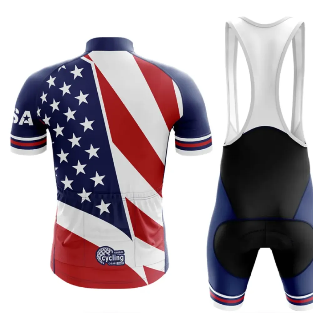 USA Flag Cycling Kit Stars and Stripes Navy/Red/White