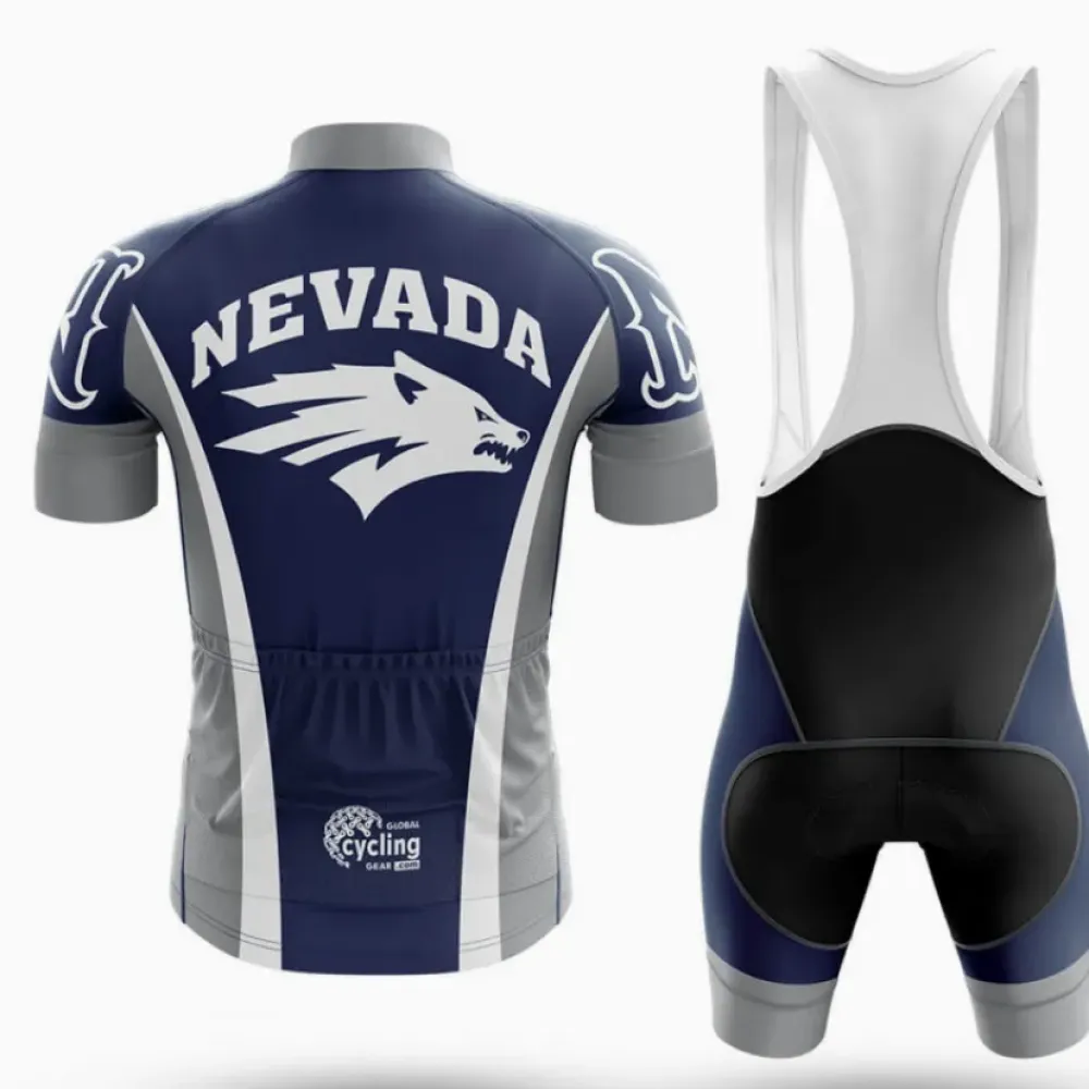 University of Nevada Cycling Bibs Comfortable Navy/White/Grey