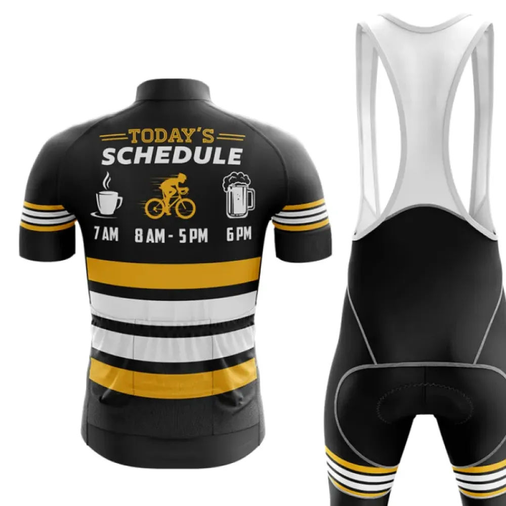 Cycling Kit Today's Schedule Black/Yellow/White