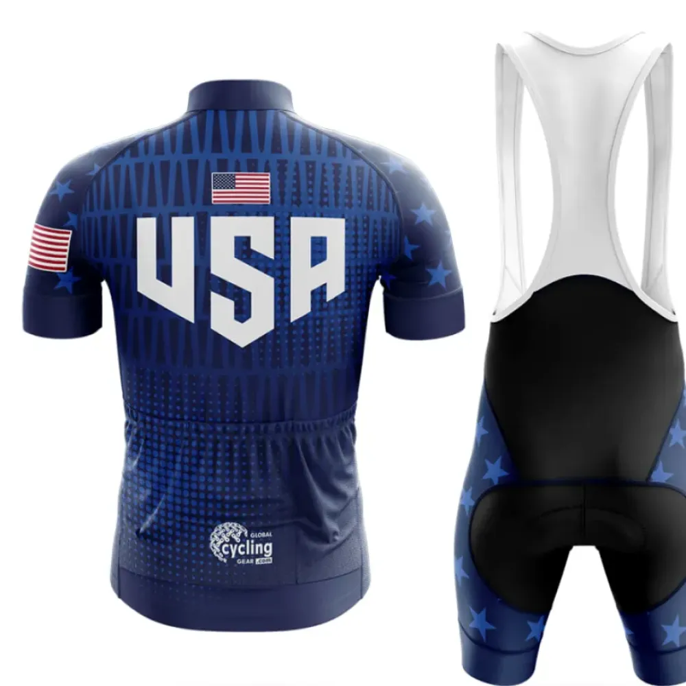 American Glory Cycling Jersey USA Pride Navy/Blue/White