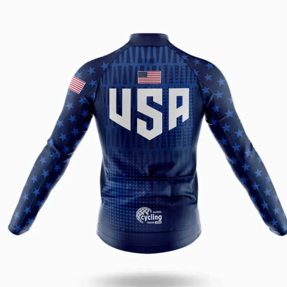 American Glory Cycling Jersey USA Pride Navy/Blue/White