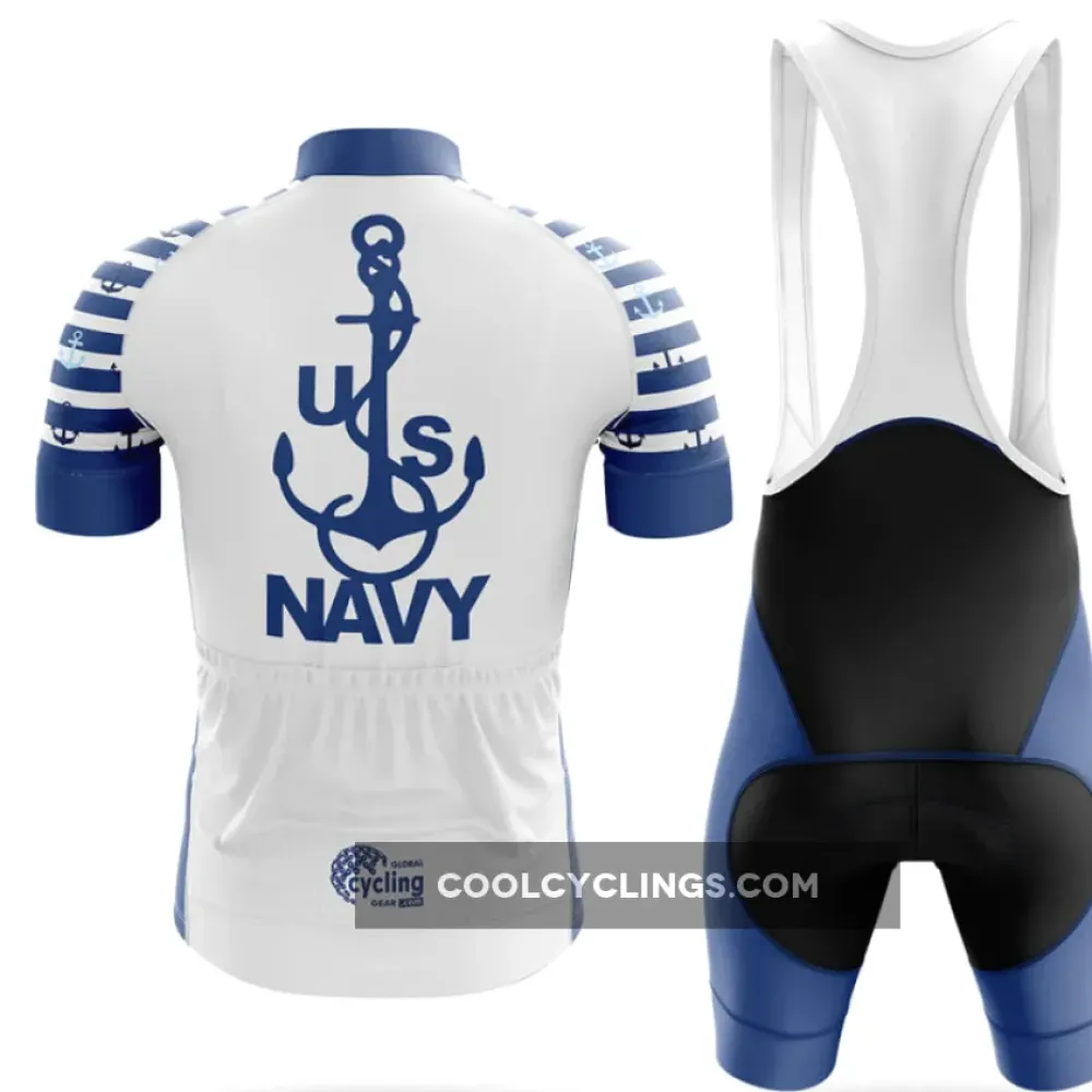 US Navy Long Sleeve Cycling Jersey Blue/White/Navy