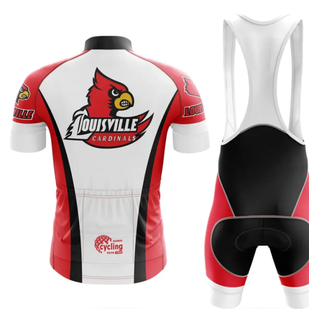 Louisville Cardinals Cycling Kit Full Set Red/White/Black
