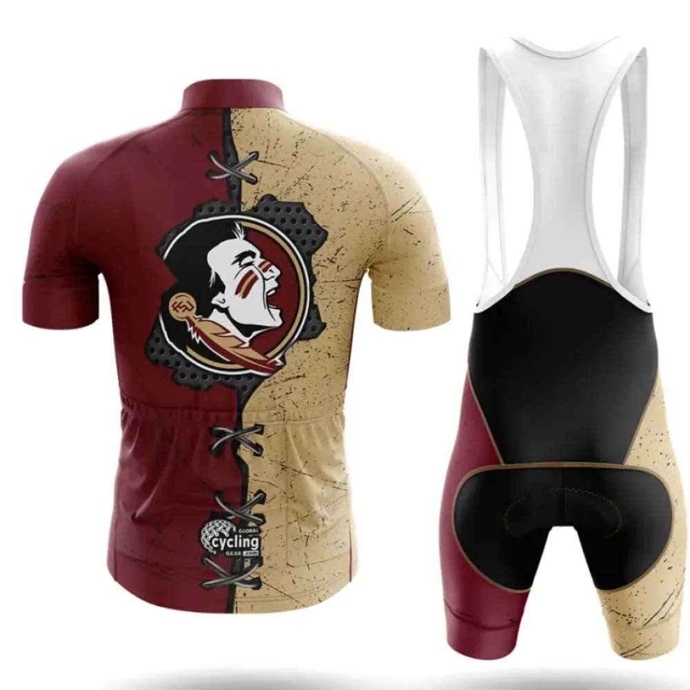 Florida State University Cycling Bibs Speckled Black/Cream/Purple
