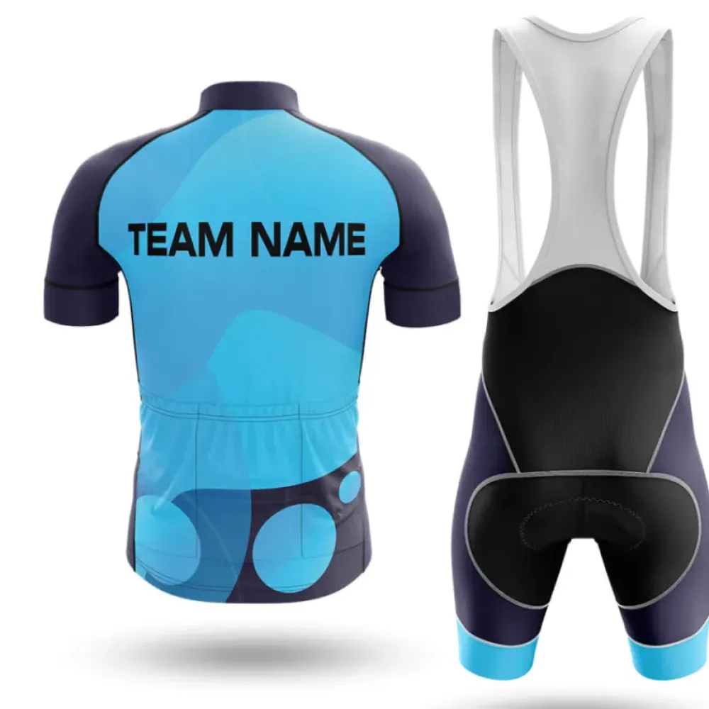 Custom Team Name V16 Cycling Bibs Breathable White/Blue/Purple